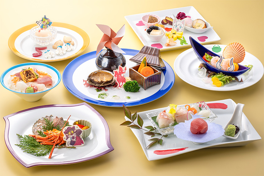 キャラクターをモチーフにしたコース料理・和会席のイメージ画像
